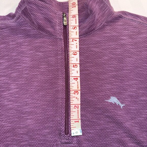 Tommy Bahama Long Sleeve Quarter Zip Sweater Marlin Logo Adult Men’s Size Large - Picture 8 of 8